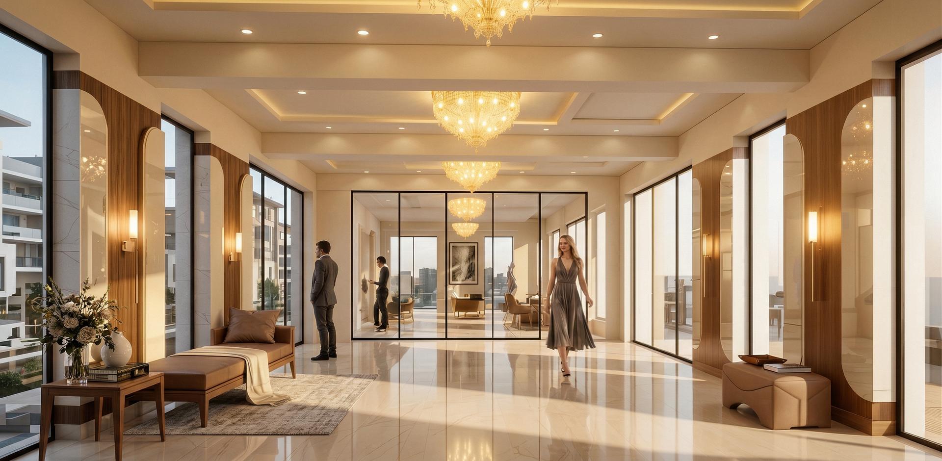 Serenity Clubhouse — grand atrium